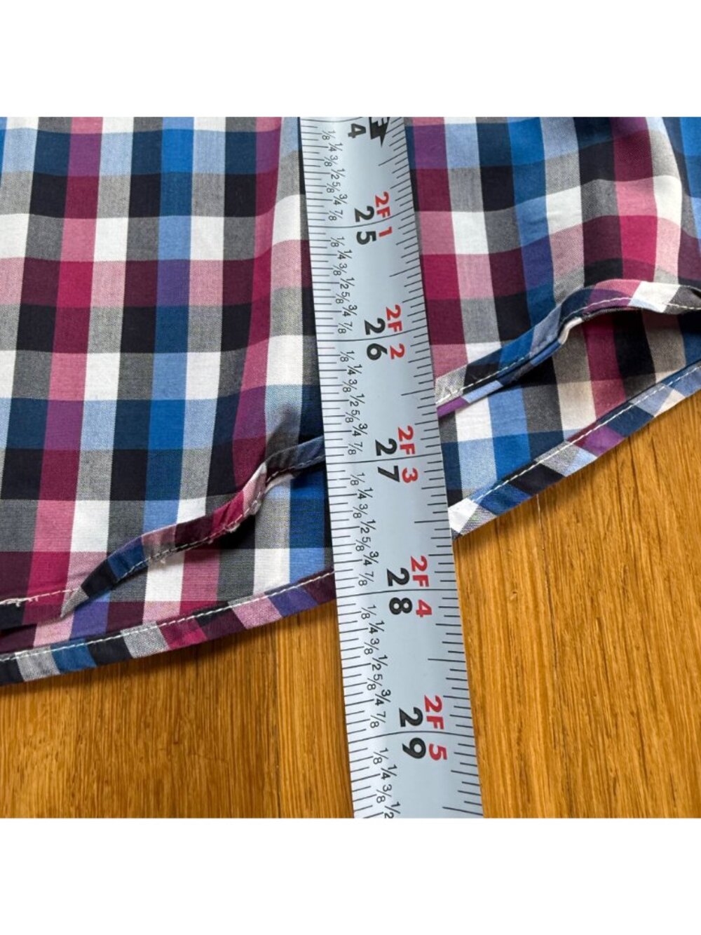 Cutter & Buck Size S Blue & Red Plaid Cotton Long Sleeve Button-Up Shirt Top - Picture 9 of 14